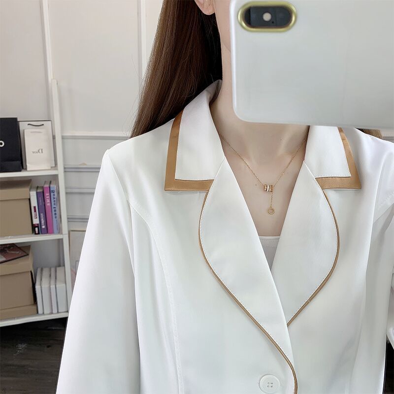 Lab Coat Medical - Vestido corto blanco de uniforme de