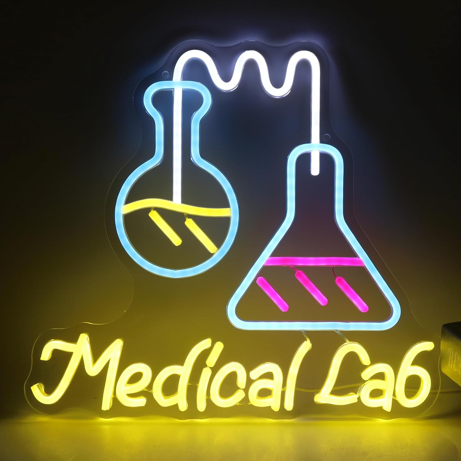 Medical Lab Study - Letrero Luminoso LED de Neón con