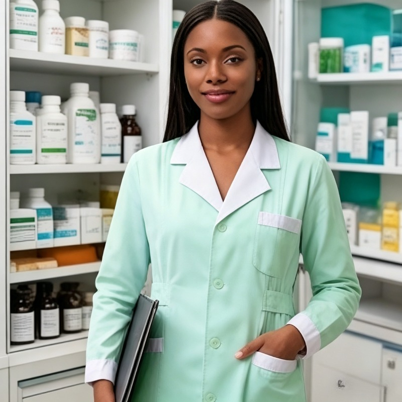 Lab Coat Medical - Ropa de Trabajo para Farmacia, Bata