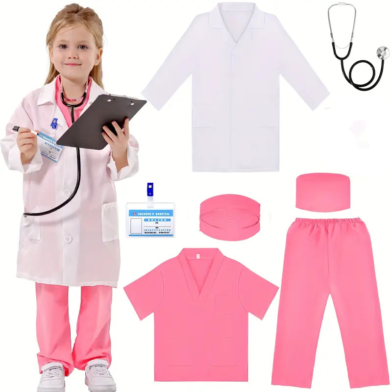 Lab Coat Medical - 7 Uds. Traje de Cosplay de