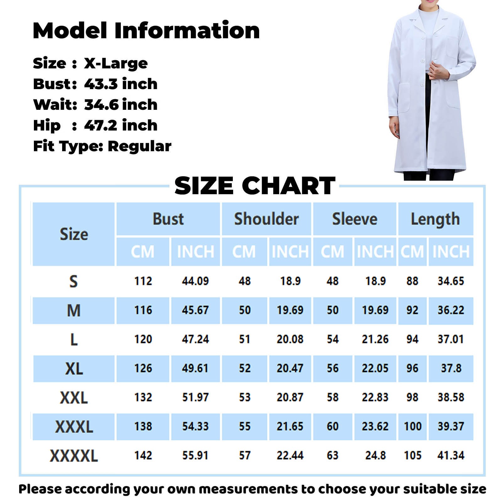 Bata de laboratorio blanca par - Lab Coat Medical reseña y precio