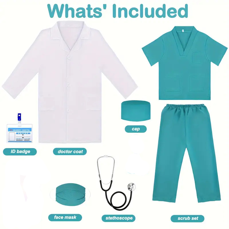 7 Uds. Traje de Cosplay de méd - Lab Coat Medical reseña y precio